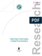 Safety Impact of Street Lighting at Isolated Rural Intersections (Minnesota Local Road Research Board)