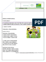 Atividade de Língua Portuguesa e Matemática para o 2o ano