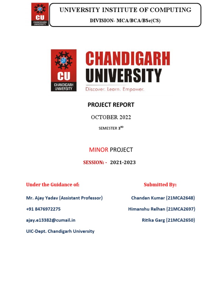 Minor Project Report on Developing an E-Commerce Website for Online ...