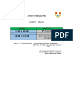 Horario Quinto Estudiante