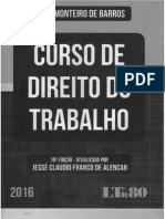 Trabalho 1 Curso de Direito Do Trabalho Alice Monteiro de Barros 2016