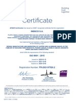 AFNOR Certification issues ISO 9001 certificate to INDECO S.A