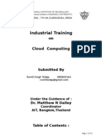 Industrial Training: Cloud Computing