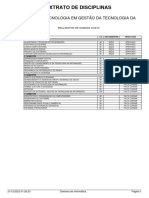 Extrato de disciplinas cursadas e a cursar de Wellington de Almeida Costa