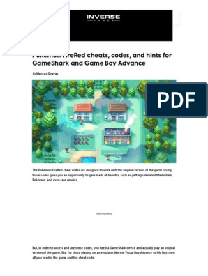 Poke Cheats, PDF, Cheating In Video Games