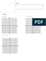 7-1 Notes Sheet Graphing Exponential Functions