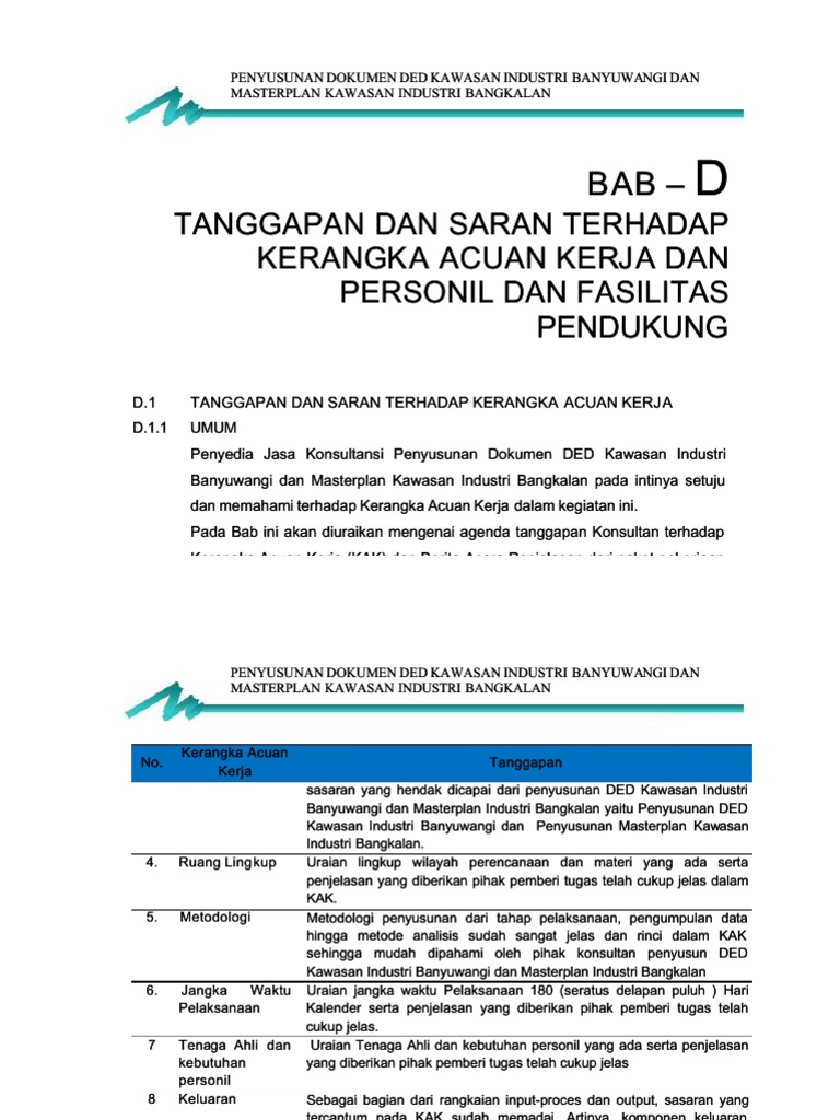 Ustek Penyusunan Dokumen Ded Kawasan Industri Banyuwangi Dan Compress | PDF