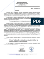 RA008-21 22 Comunicado Representantes - Dpto. de Cobranzas