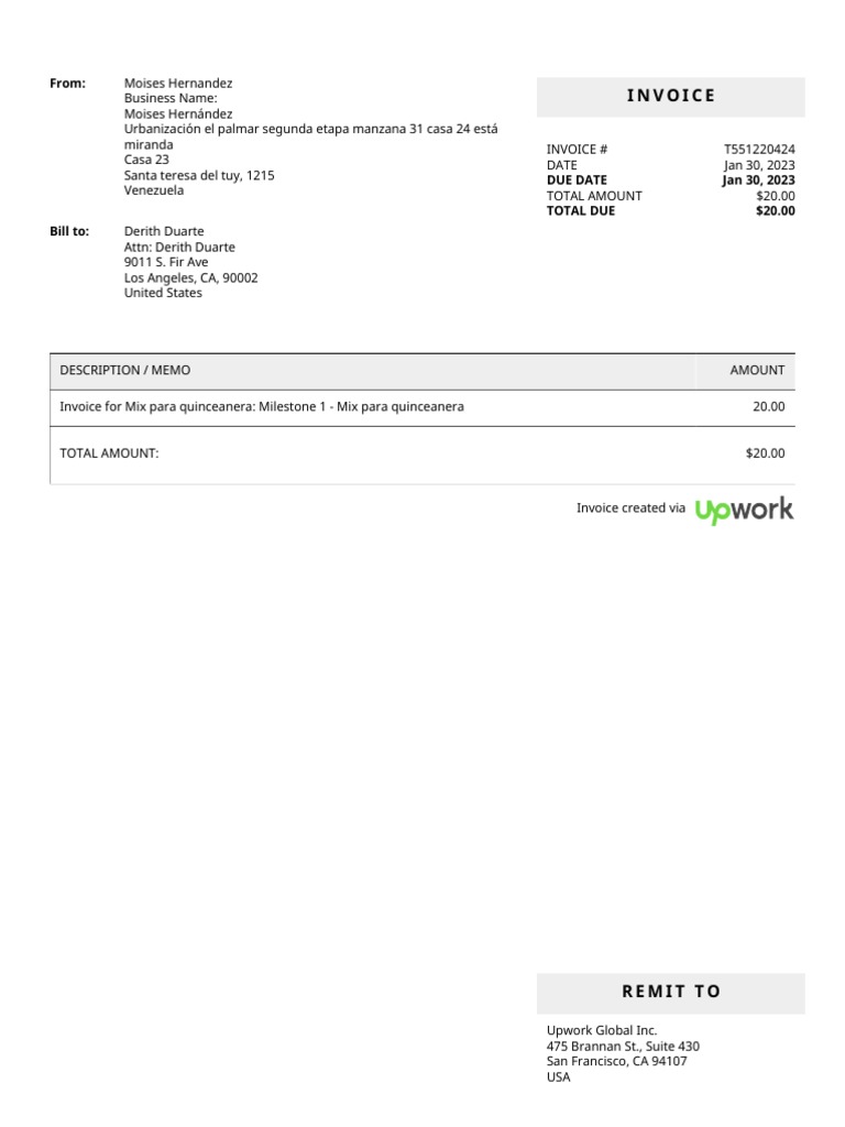 Invoice: From | PDF