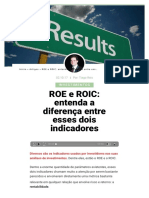 Roe E Roic: Entenda A Diferença Entre Esses Dois Indicadores