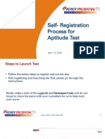 Self-Registration for Aptitude Test