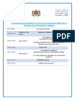 Programme de Cérémonie de Lancement de La SNFC