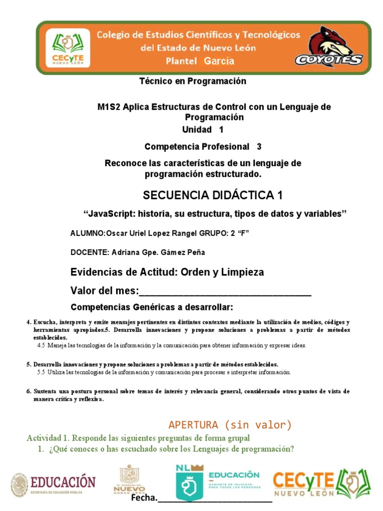 Introducción a JavaScript | PDF | Lenguaje de programación ...