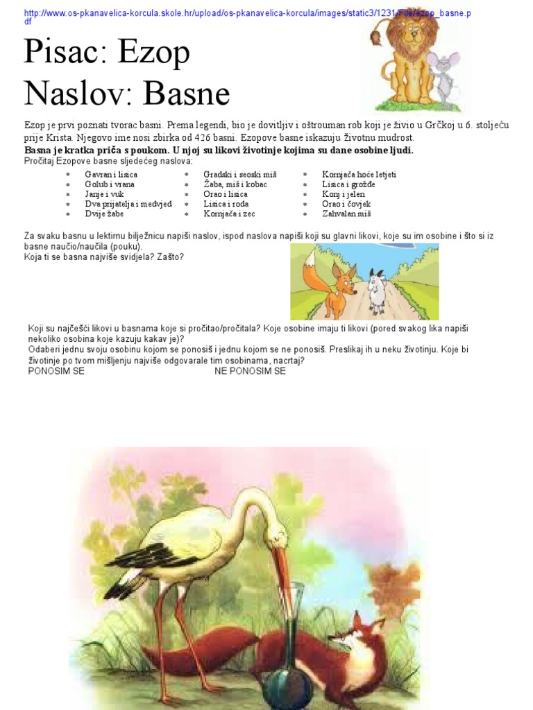 Ezop Basne | PDF