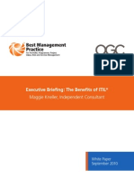 OGC Executive Briefing Benefits of ITIL