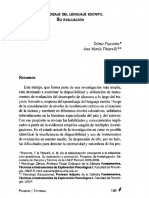 Piacente, T., & Tittarelli, A. M. (2009) - Aprendizaje Del Lenguaje Escrito. Revista de Psicología-Segunda Época, 10
