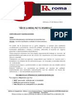 Carta de Presentacion SG Y ROMA ESTADO