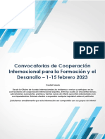 Convocatorias Cooperación Internacional Oai No. 1 (01-15 Feb 2023)