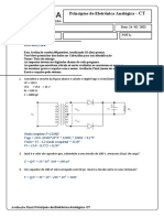 Avaliação Final (Princípios de Eletrônica Analógica)