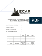Procedimiento de Laboratorio Ensayo California Bearing Ratio (CBR)