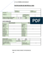 Ficha de Ratificación de Matrícula 2023