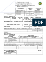 Planilla de Inscripción