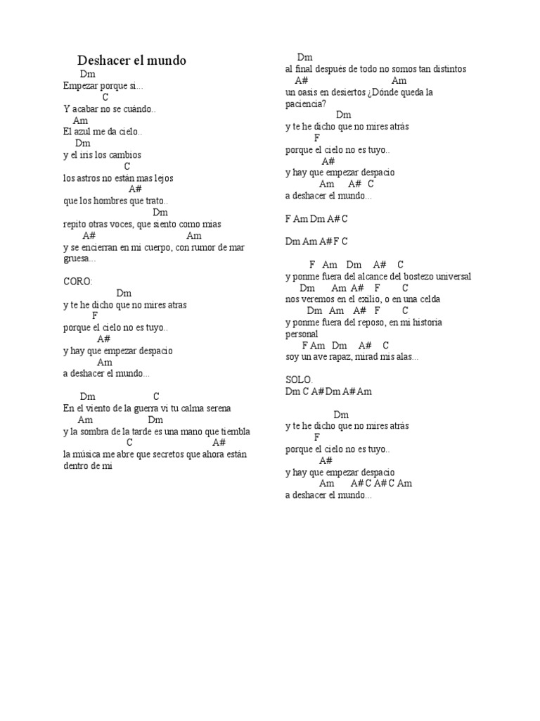 Deshacer El Mundo PDF