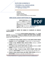 Estudio Juridico Roiro Padilla & Asociados: Señor Juez Del Juzgado Constitucional de Lima