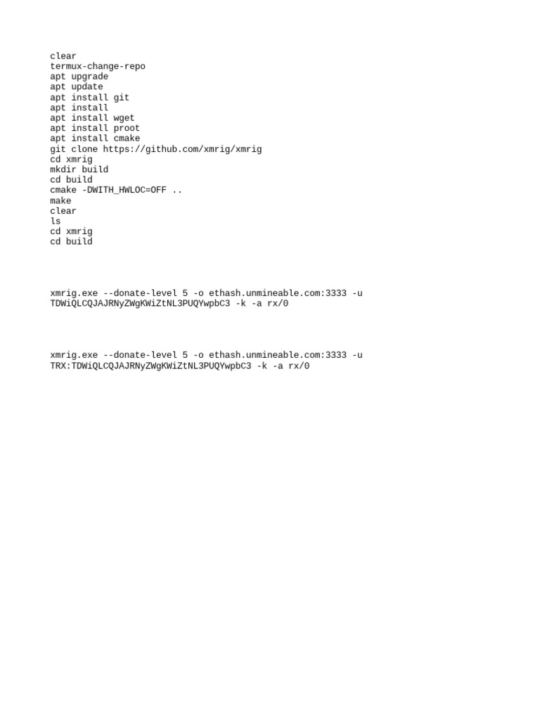 Mining Tron Termux | PDF | Computers