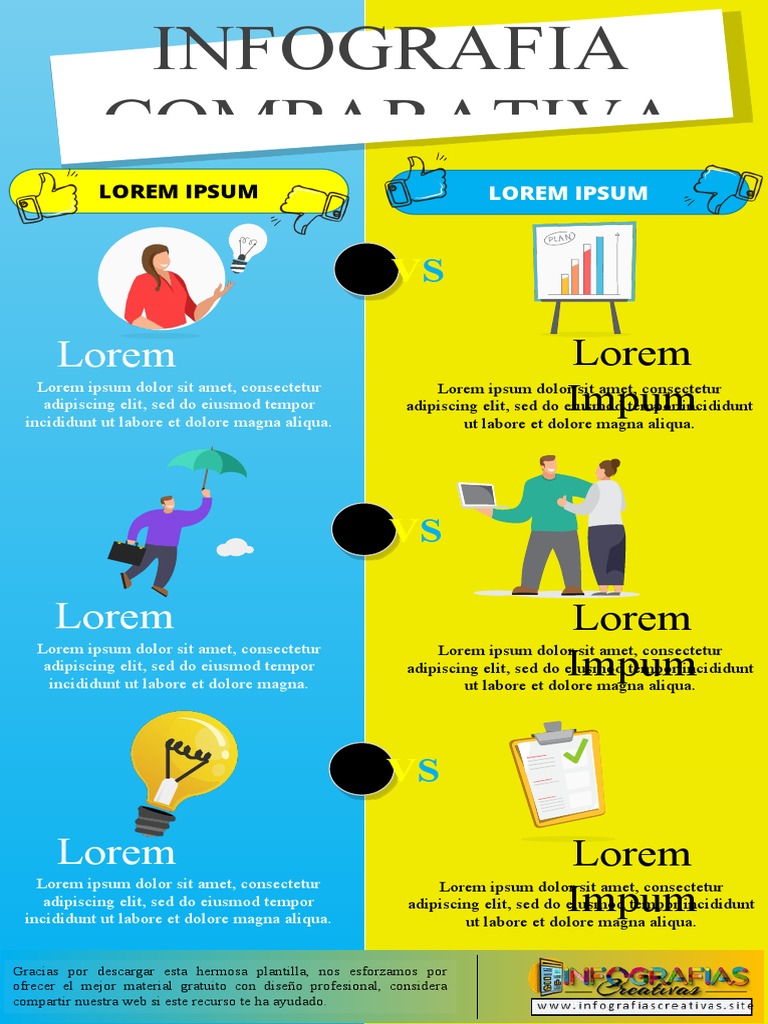 Comparación visual de conceptos mediante infografía | PDF