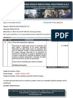 Cotizacion 2278 Servicio de Fabricacion y Reparacion de Rodillos Acumuladores en Planta Pet Plus