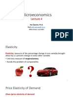 Microeconomics Lecture 4: Elasticity and Risk Aversion