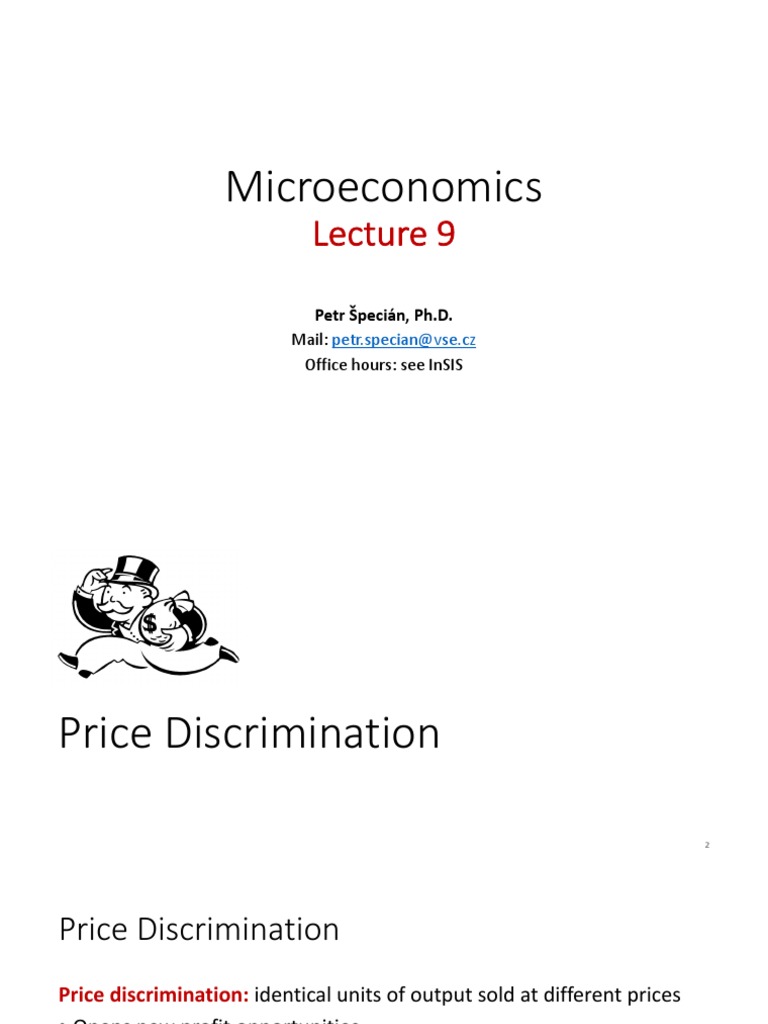 09 Imperfect Competition Pdf Price Discrimination Imperfect