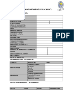 Ficha de Datos Del Educando