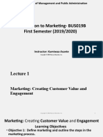 Lecture 1 - Marketing - Creating Customer Value and Engagement