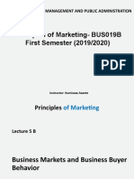 Lecture 5B - Business Markets and Buyer Behaviour