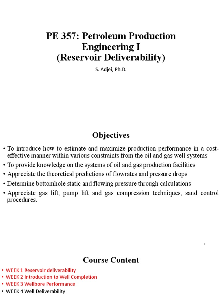 Reservoir Deliverability Optimization | PDF | Technology & Engineering