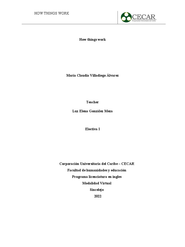 How Things Work Pdf