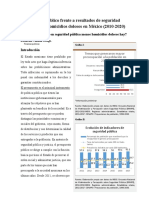 Gasto público en seguridad y homicidios en México 2010-2020