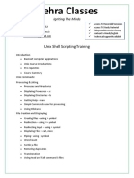 Nehra Classes Bash Shell Scripting Syllabus