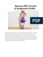 Bailarina Boneca PDF Croche Receita de Amigurumi Gratis