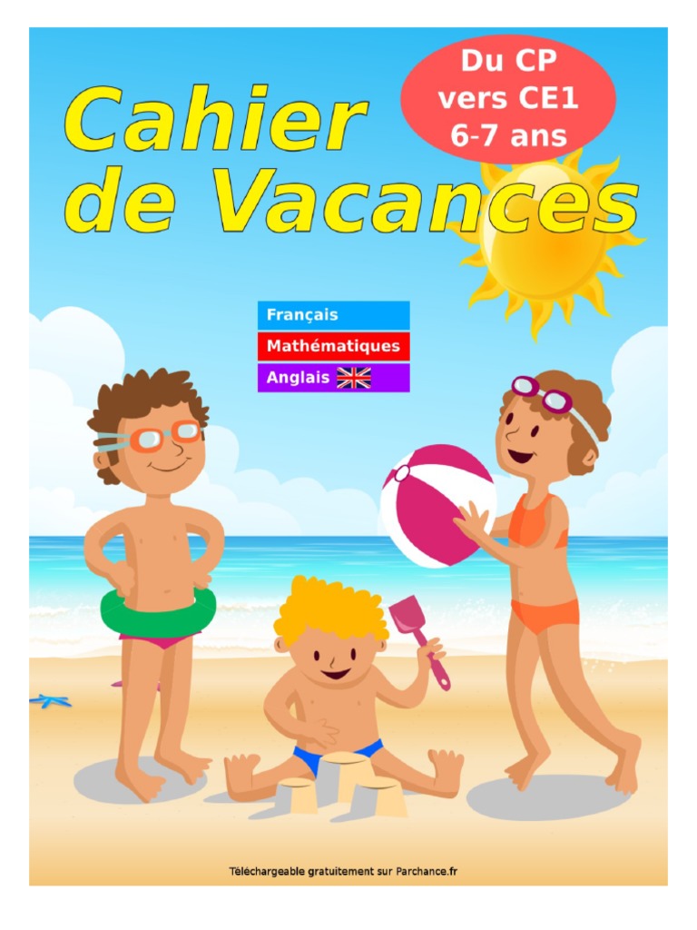 Cahier De Vacances Cp Pdf Gratuit Cahier Vacances CP Ce1 | PDF