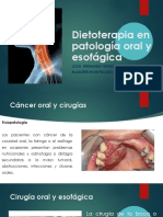 Dietoterapia en Patología Oral y Esofágica