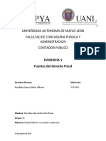 Evidencia 1. Fuentes Del Derecho Fiscal Mexicano