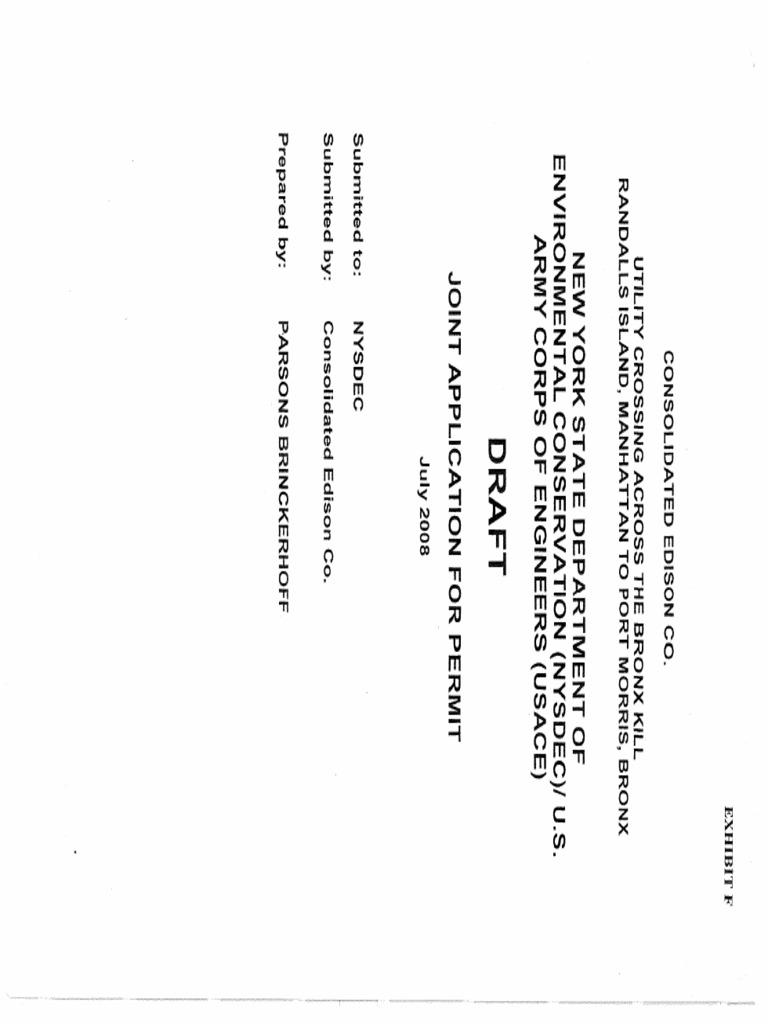 CON ED, ARMY ENGINEERS Randall's Insland Feeder Application PDF