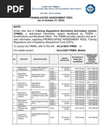 TESDA 2025 Training Cost Circular | PDF | Agriculture | Food Industry