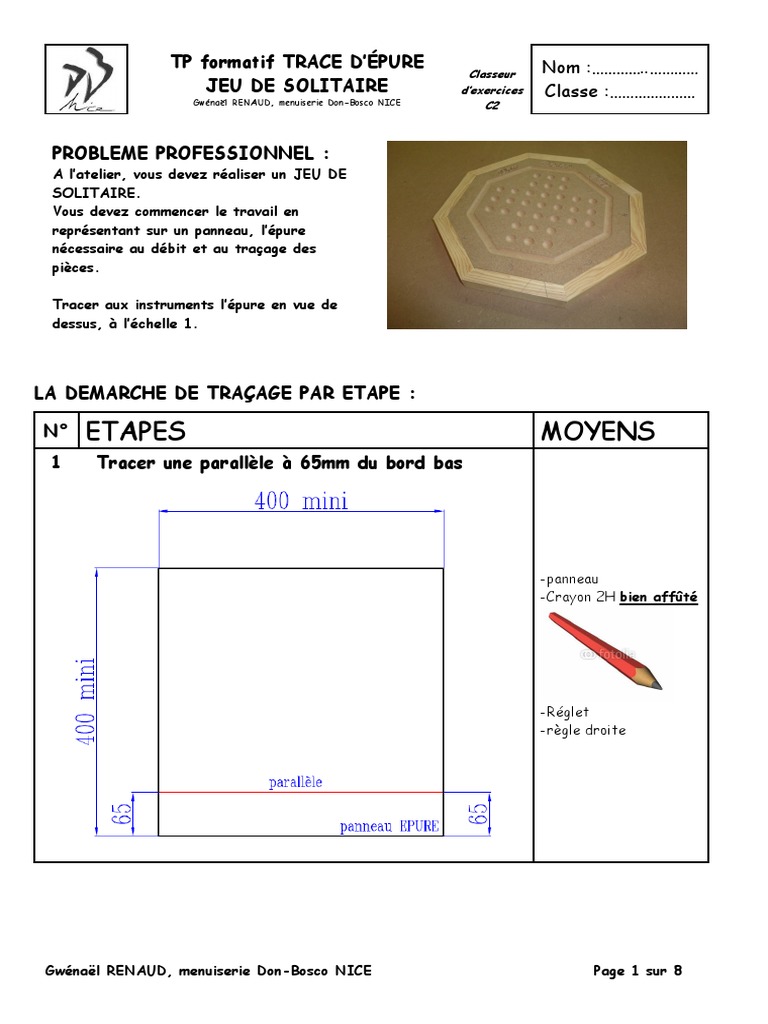 Traçage d'Épure pour Jeu de Solitaire | PDF | Mesure géométrique | Angle