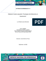 Cuadro comparativo tecnologías de la Información y la Comunicación