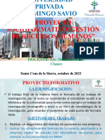 Proyecto Socioformartivo Gestión de RR - HH.