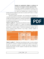 Interpretação de Dados Dos Professores Cátia